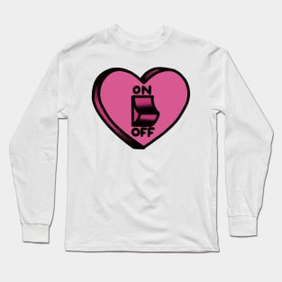 On/Off Switch Heart Long Sleeve T-Shirt